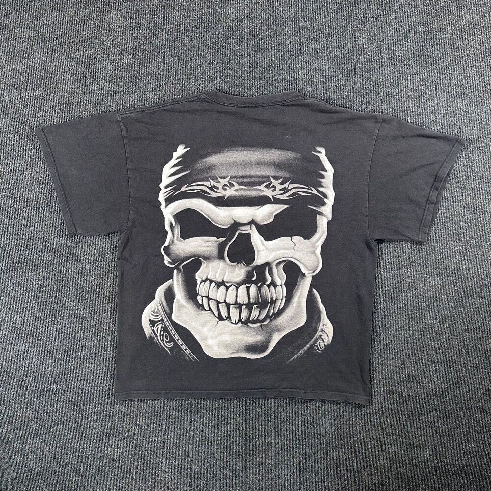 Y2K Delta Pro Weight Bike Week 2009 Full Skull Back Graphic Mens T-Shirt XL